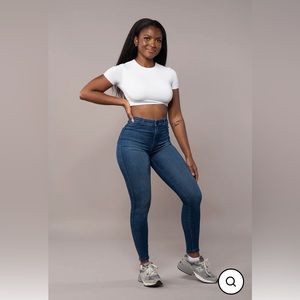 Womens Contour Fitjeans - Azure Blue